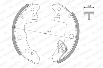 Комлект тормозных накладок (WEEN: 152-2340)
