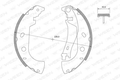 Комлект тормозных накладок (WEEN: 152-2426)
