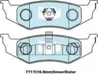 Комплект тормозных колодок (BENDIX-AU: 7717 GCT)