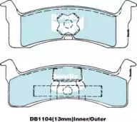 Комплект тормозных колодок (BENDIX-AU: DB1104 GCT)