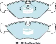 Комплект тормозных колодок (BENDIX-AU: DB1156 GCT)