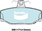 Комплект тормозных колодок (BENDIX-AU: DB1171 EURO+)