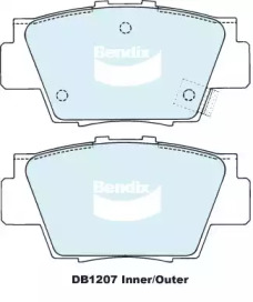 Комплект тормозных колодок (BENDIX-AU: DB1207 GCT)