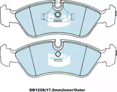 Комплект тормозных колодок (BENDIX-AU: DB1228 EURO+)