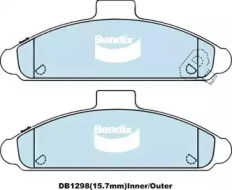 Комплект тормозных колодок (BENDIX-AU: DB1298 GCT)