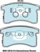 Комплект тормозных колодок (BENDIX-AU: DB1303 GCT)