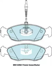 Комплект тормозных колодок (BENDIX-AU: DB1339 GCT)