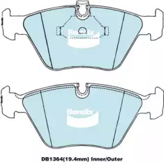 Комплект тормозных колодок (BENDIX-AU: DB1364 EURO+)