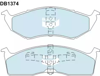 Комплект тормозных колодок (BENDIX-AU: DB1374 HD)