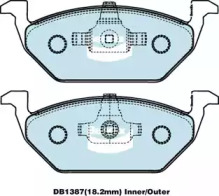 Комплект тормозных колодок (BENDIX-AU: DB1387 EURO+)