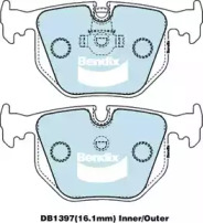 Комплект тормозных колодок (BENDIX-AU: DB1397 GCT)