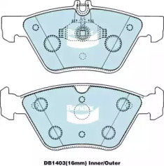 Комплект тормозных колодок (BENDIX-AU: DB1403 GCT)