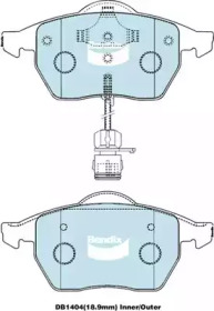 Комплект тормозных колодок (BENDIX-AU: DB1404 EURO+)