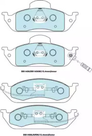 Комплект тормозных колодок (BENDIX-AU: DB1406 EURO+)