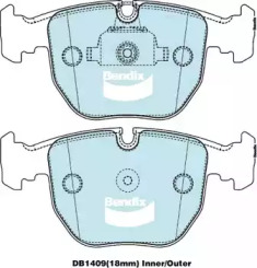 Комплект тормозных колодок (BENDIX-AU: DB1409 -4WD)