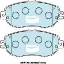 Комплект тормозных колодок (BENDIX-AU: DB1419 GCT)