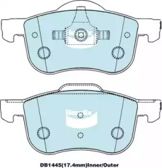 Комплект тормозных колодок (BENDIX-AU: DB1445 EURO+)