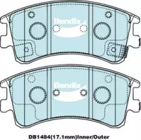 Комплект тормозных колодок (BENDIX-AU: DB1484 GCT)