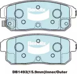 Комплект тормозных колодок (BENDIX-AU: DB1493 GCT)