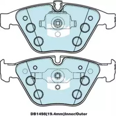 Комплект тормозных колодок (BENDIX-AU: DB1498 EURO+)