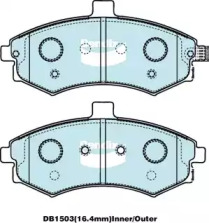 Комплект тормозных колодок (BENDIX-AU: DB1503 GCT)