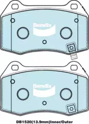 Комплект тормозных колодок (BENDIX-AU: DB1520 BR)