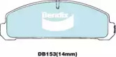 Комплект тормозных колодок (BENDIX-AU: DB153 GCT)