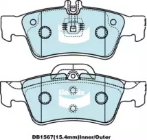 Комплект тормозных колодок (BENDIX-AU: DB1657 EURO+)