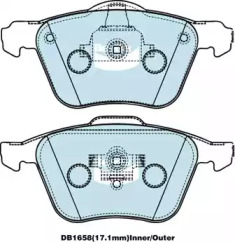 Комплект тормозных колодок (BENDIX-AU: DB1658 -4WD)