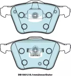 Комплект тормозных колодок (BENDIX-AU: DB1661 -4WD)