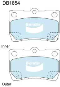 Комплект тормозных колодок (BENDIX-AU: DB1854 GCT)