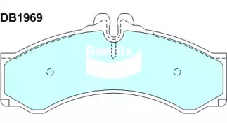 Комплект тормозных колодок (BENDIX-AU: DB1969 HD)