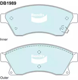 Комплект тормозных колодок (BENDIX-AU: DB1989 GCT)