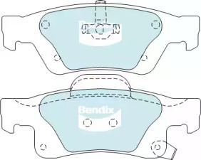 Комплект тормозных колодок (BENDIX-AU: DB2217 -4WD)