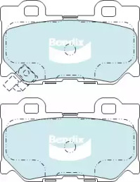 Комплект тормозных колодок (BENDIX-AU: DB2401-GCT)