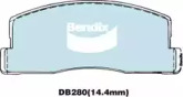 Комплект тормозных колодок (BENDIX-AU: DB280 GCT)