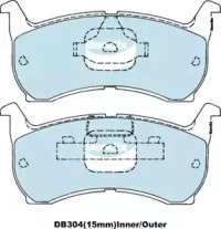 Комплект тормозных колодок (BENDIX-AU: DB304 GCT)