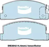 Комплект тормозных колодок (BENDIX-AU: DB384 GCT)