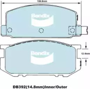 Комплект тормозных колодок (BENDIX-AU: DB392 GCT)