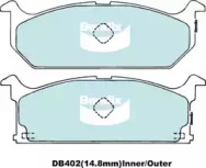 Комплект тормозных колодок (BENDIX-AU: DB402 GCT)