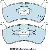 Комплект тормозных колодок (BENDIX-AU: DB414 GCT)