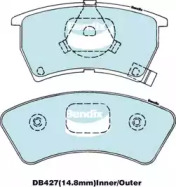 Комплект тормозных колодок (BENDIX-AU: DB427 GCT)