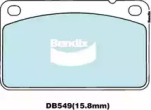 Комплект тормозных колодок (BENDIX-AU: DB549 BR)