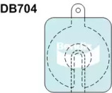 Комплект тормозных колодок (BENDIX-AU: DB704 GCT)