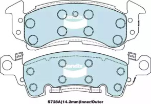 Комплект тормозных колодок (BENDIX-AU: S728A -4WD)