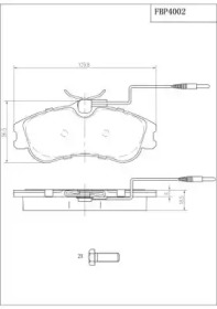 Комплект тормозных колодок (FI.BA: FBP4002)