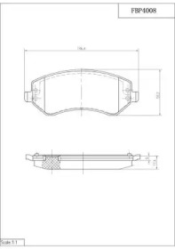 Комплект тормозных колодок (FI.BA: FBP4008)