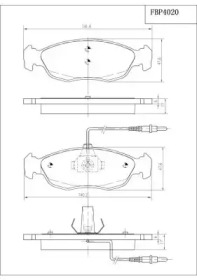 Комплект тормозных колодок (FI.BA: FBP4020)