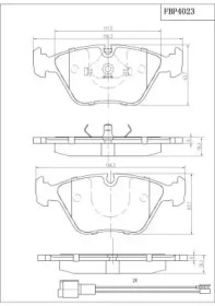 Комплект тормозных колодок (FI.BA: FBP4023)