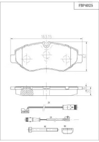 Комплект тормозных колодок (FI.BA: FBP4025)